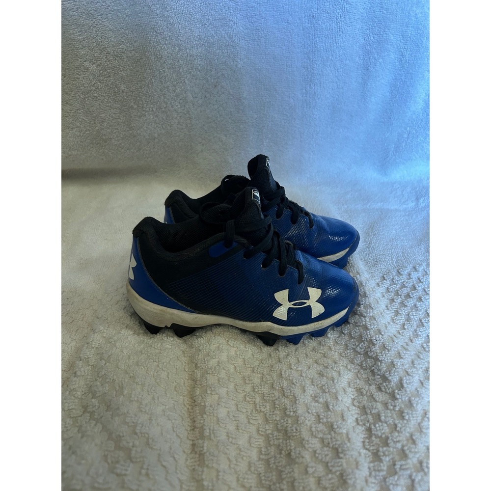 Under Armour Leadoff Low RM Kids Baseball Cleats Black Blue 1297316-003 Size 8K